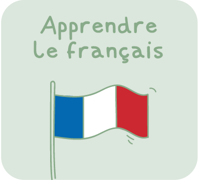 Bouton : Apprendre le français