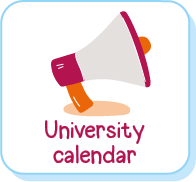 Button: University calendar