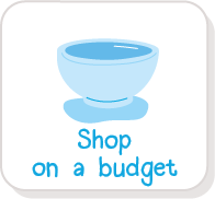 Button: Shop on a budget