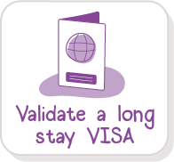 Button: Validate a long stay visa